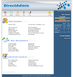 Directadmin kontrol paneli